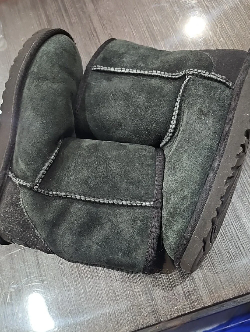UGG Black Suede Classic Short Winter Boots